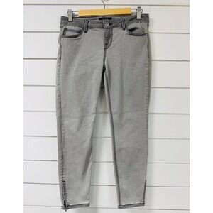 Guess Marilyn 3 Zip Skinny Jeans Grey Ankle Zip Stretch Denim Womens 30